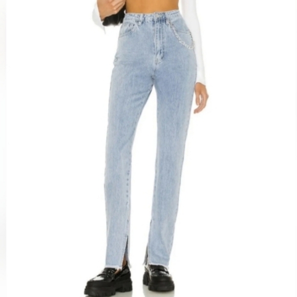 WeWoreWhat Split Hem Jeans Light Wash Sz 25 - Picture 1 of 6